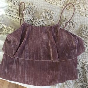 zara velvet tank top
